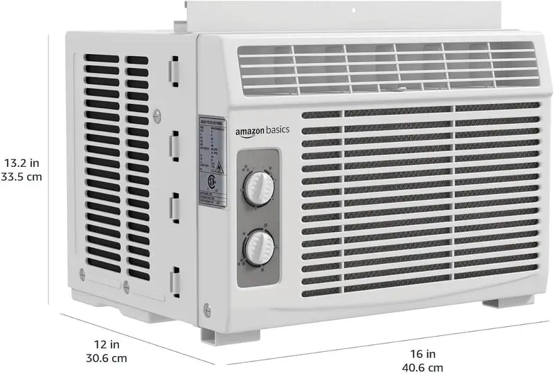 5000 BTU Window Air Conditioner  Compact 150 sq ft Cooling Unit with Fan Mode, Washable Filter, and Easy-Install Kit