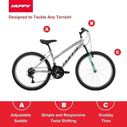 Huffy Stone Mountain Hardtail Mountain Bike  Unisex 20″, 24″, or 26″ Wheel Sizes