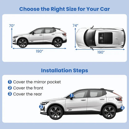 Premium Outdoor Car Cover  Fully Waterproof Auto Protector with Soft Cotton Interior Lining