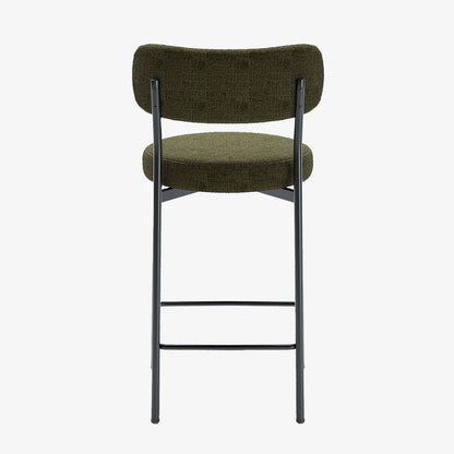 Lot de 2 fauteuils de bar velours vert Lili