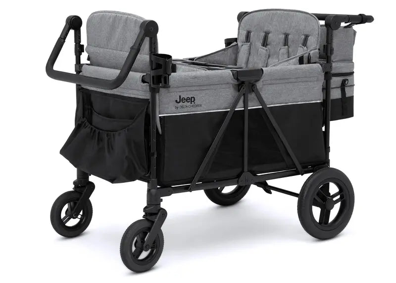 Delta Children Jeep Wrangler 4-Passenger Stroller Wagon  Includes Insulated Cooler Bag