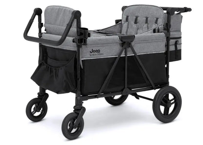 Delta Children Jeep Wrangler 4-Passenger Stroller Wagon  Includes Insulated Cooler Bag