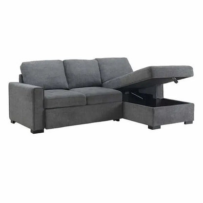 Kendale Modern Sleeper Sofa with Chaise & Hidden Storage Compartment