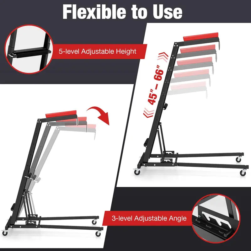 Topside Automotive Creeper  Extendable (45″66″) Foldable Mechanic’s Roller for Under-Vehicle Work