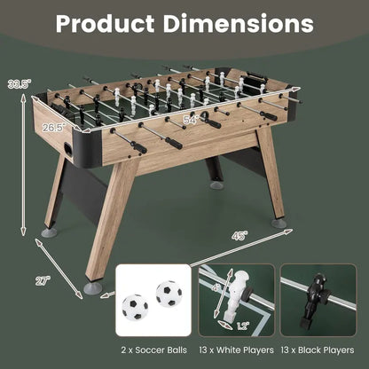 54-Inch Full-Size Foosball Table  Competition-Ready Soccer Game with 26 Figurines