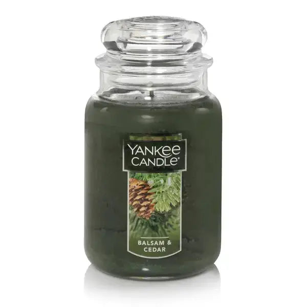 Yankee Candle Balsam & Cedar Large Jar  22 oz, Fresh Forest Scent