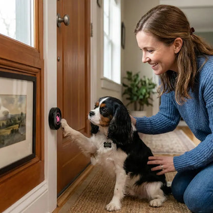 Wireless Pet Doorbell Featuring Adjustable Volume and 55 Customizable Melodies