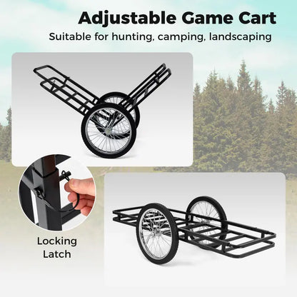 Heavy-Duty Folding Deer Cart  550-LB Capacity with 20-Inch All-Terrain Wheels