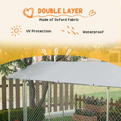 PawHut Heavy-Duty Outdoor Dog Kennel  19.7 ft x 7.5 ft x 7.5 ft with Waterproof Roof and Secure Enclosure