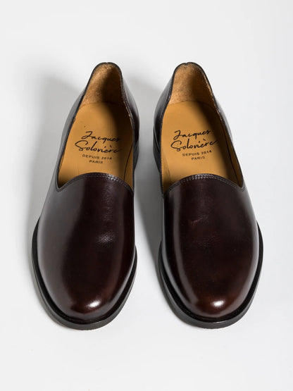 SLIM DARK BROWN LEATHER