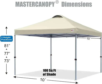10×10 Black Pop-Up Canopy Tent  Durable Instant Shelter with Roller Bag for Transport