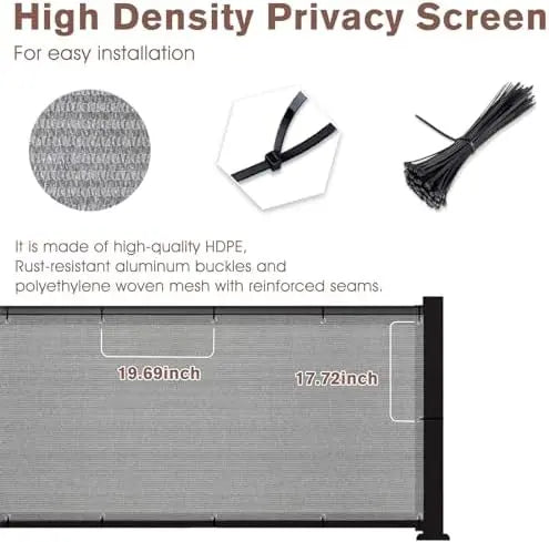 SUNNY GUARD 3×10′ Brown-Grey Heavy Duty Balcony Privacy Screen for Outdoor Patio Deck