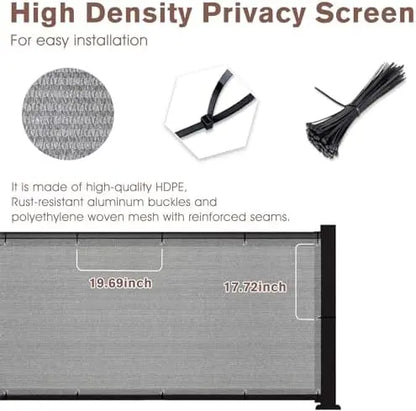 SUNNY GUARD 3×10′ Brown-Grey Heavy Duty Balcony Privacy Screen for Outdoor Patio Deck