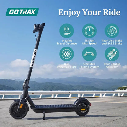 Adult Folding Electric Scooter  8.5″ Pneumatic Tires, 300W Motor, Cruise Control, 1418 Mile Range, 15.518 MPH Top Speed