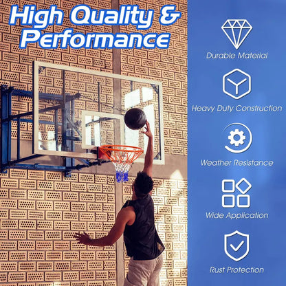 Replacement Basketball Rim Net  Universal 18-Inch Nylon Net for Portable Hoops