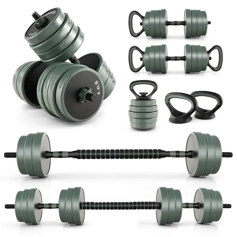 Adjustable Dumbbell Set  92 LB Total Weight with Quick-Connect System & Storage Stand