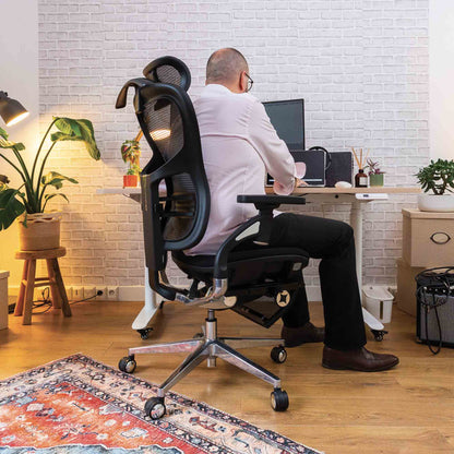 Chaise ergonomique de bureau - WAVE PREMIUM en mousse et maille