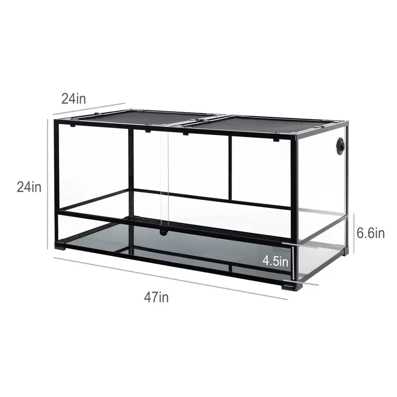 2025 Extra-Large 120-Gallon Reptile Terrarium Enclosure for Large Species