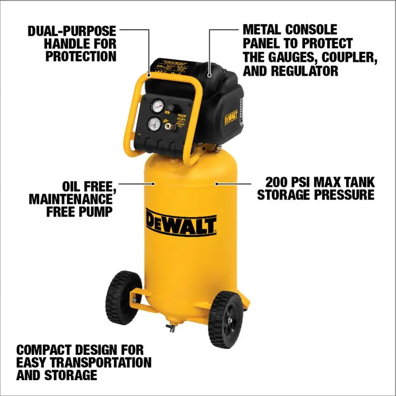 DEWALT Heavy-Duty 200 PSI MAX Electric Workshop Compressor (D55168)