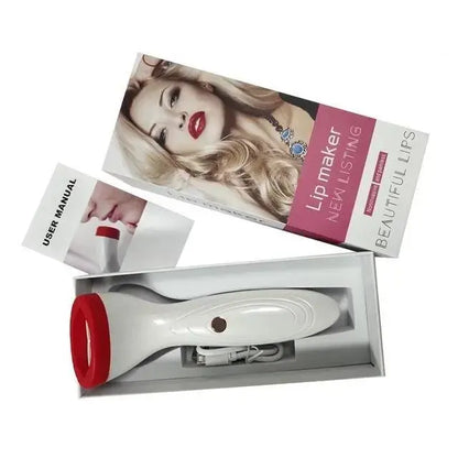 BrandName Premium Lip Plumper Device with Suction Technology, Multiple Power Levels, Rechargeable, Silica Gel Mouthpiece
