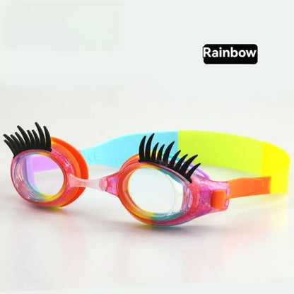 Kids’ Eyelash-Friendly Goggles  Waterproof HD Anti-Fog Swim or Splash Protection