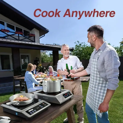 Portable Induction Cooktop  8-Inch Stainless Steel Burner for Countertop or RV Cooking