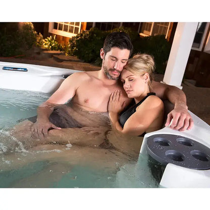 Lifesmart 5-Person Rectangular Hot Tub  Plug-and-Play Spa with 23 Jets, Ozonator System & Espresso-Colored Shell