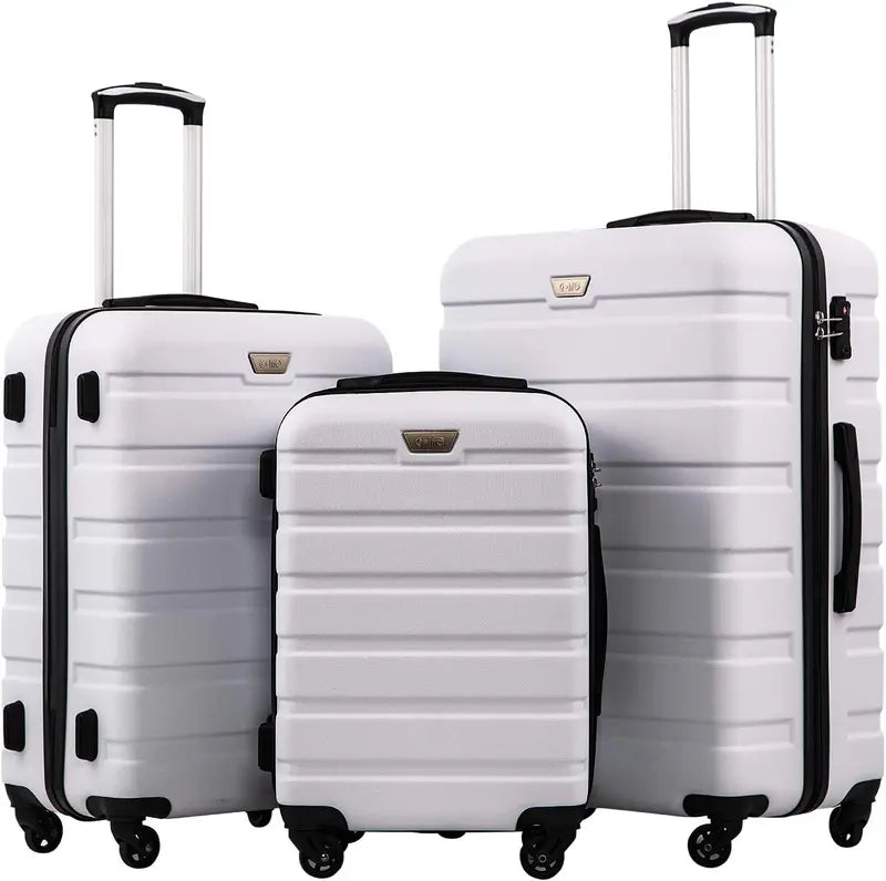 Coolife 3-Piece Lightweight Spinner Luggage Set  Hardshell Suitcases with TSA Locks