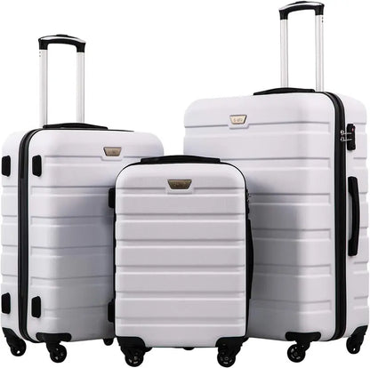 Coolife 3-Piece Lightweight Spinner Luggage Set  Hardshell Suitcases with TSA Locks