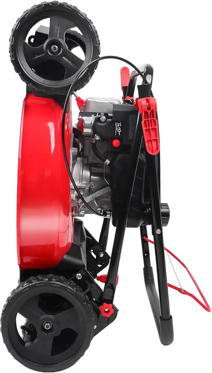 144cc 21-Inch Gas-Powered Lawn Mower  All-Terrain 4-Stroke Engine with Side-Discharge & Mulching, 6-Position Height Adjustment