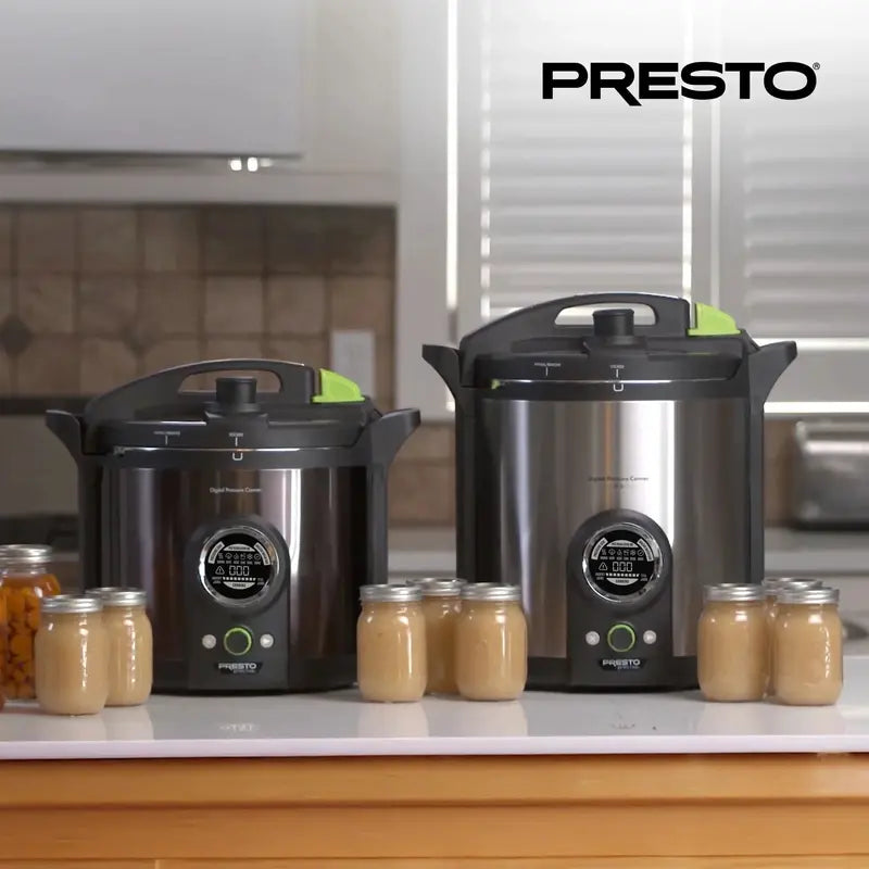 Presto Precise 17-Quart Stainless Steel Electric Pressure Canner  Energy-Efficient & Safe