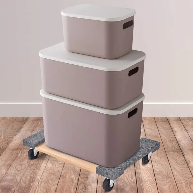 Heavy-Duty Moving Dolly  30″x18″ Carpet-Edged Furniture Transport Cart