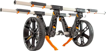 Barcart Universal Dual Bunk Kayak Cart  Easy Assembly, Collapsible & Adjustable Transport Carrier for Kayak Fishing