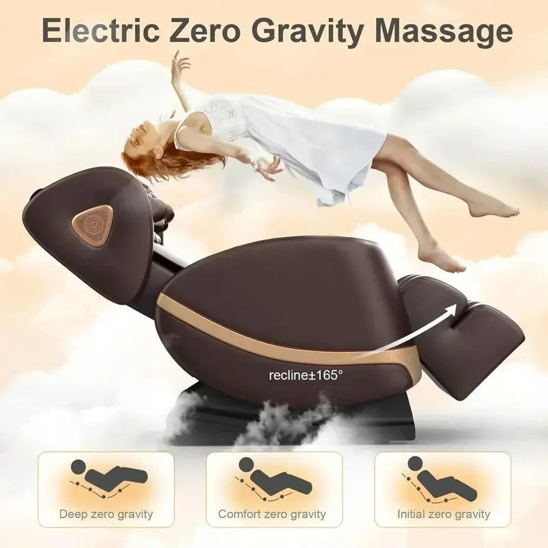 Zero-Gravity Full-Body Massage Chair with 10-Point Roller System and Heated Foot Therapy