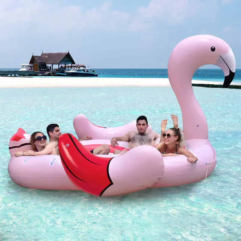 Giant Inflatable Flamingo Floating Island for 46 People