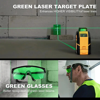 PREXISO 360° Self-Leveling Green Cross Line Laser with Tripod, 100Ft Range, Adjustable Modes