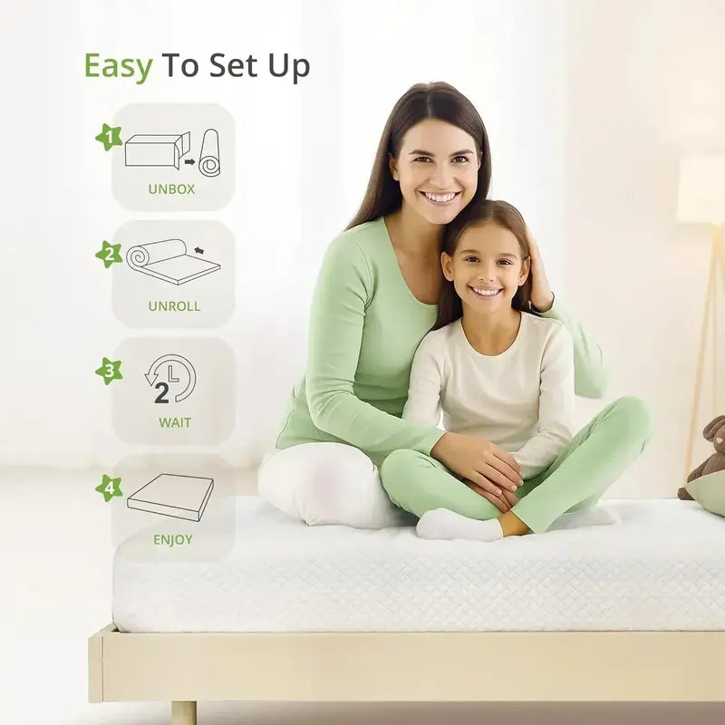 8-Inch Double Memory Foam Mattress  Balanced Medium-Firm Comfort for Everyday Sleep