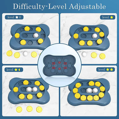 Gewiwss Dog Puzzle Toys[Difficulty-Level Adjustable] , Interactive Dog Toys for IQ Training and Mental Enrichment, Bone Shape Dog Enrichment Toy Gifts
