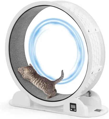 41″ Cat Exercise Wheel with Pedometer  Fast, Easy Installation for Indoor Cat Fitness