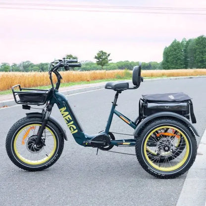 DWMEIGI SILVERADO Foldable Fat-Tire E-Trike  48V/14Ah, 750W Motor, 330 lb Load Capacity, Urban Commuter Design