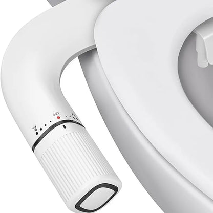 Manual Toilet Bidet Attachment  Dual Nozzles, Adjustable Water Flow, Knob Control