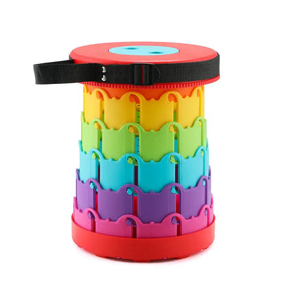 Compact Folding Stool with Enhanced Retractable Design