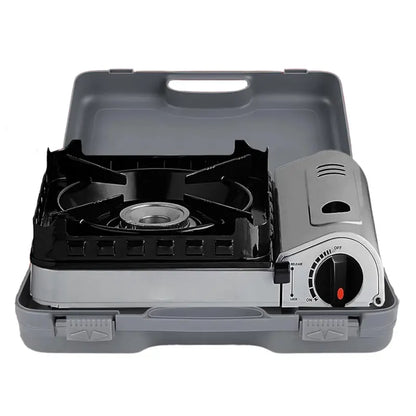 Compact Butane Single-Burner Camp Stove with Four Refill Canisters Included