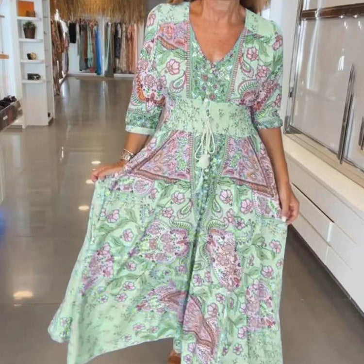 Robe d'Été Imprimé Floral "Évasion"