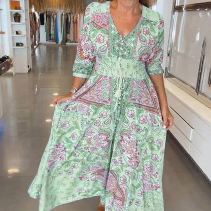 Robe d'Été Imprimé Floral "Évasion"