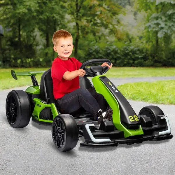 24V Electric Go-Kart for Teens — 300W Motor, Drift Mode, EVA Tires, Adjustable Frame