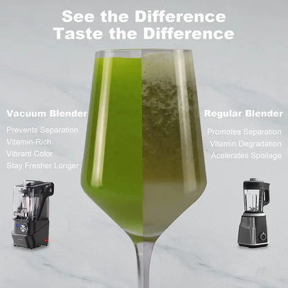 Kitchen Quiet Vacuum Blender  1500W Commercial-Grade Smoothie Maker with 56-Oz BPA-Free Container