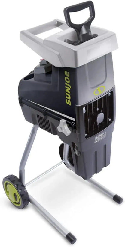 15-Amp Electric Wood Deburrer & Chopper  1.7″ Max Cutting Diameter, Safety Hopper, Green Housing