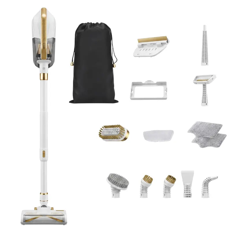 Detachable Steam Mop System with 350ml Tank, Swivel Head & 5 Cleaning Attachments