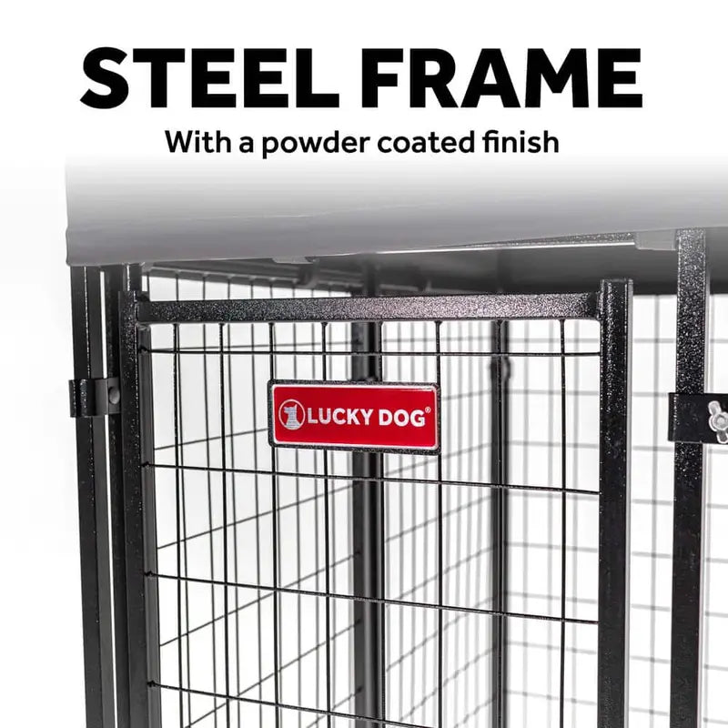 Lucky Dog STAY Series Presidential (Coverage Area  0.0023 -Acres ) In-Ground Kennel (10 ft. x 10 ft. x 6 in. H) Steel Grey KPRM10-UR0310